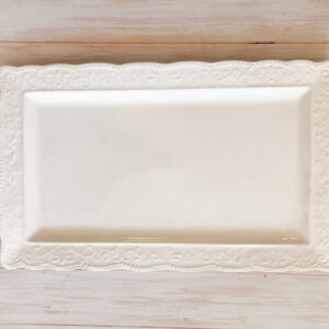 Rectangular French Script platter